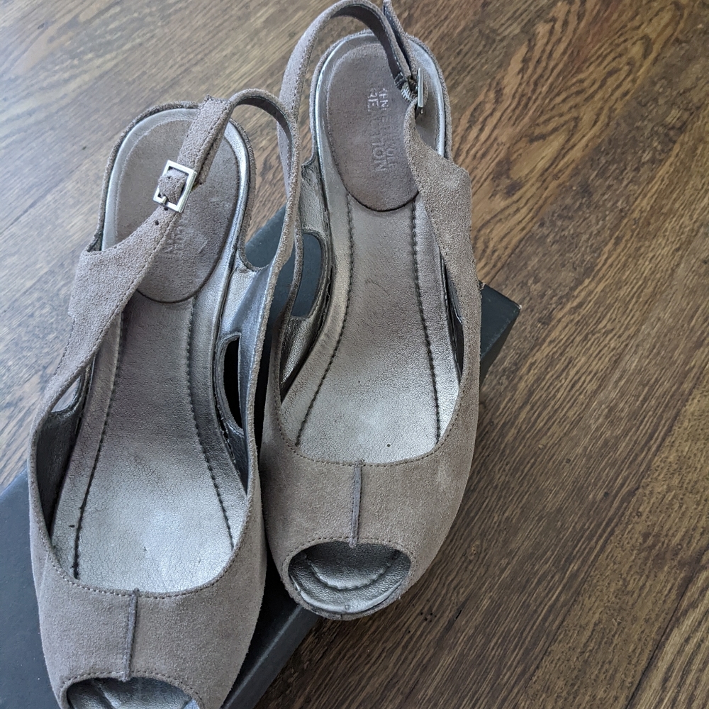 Platform sandals shoes suede